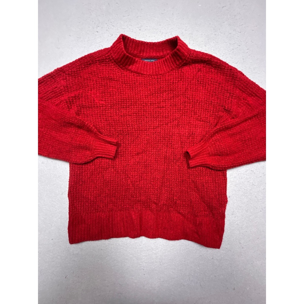 American Eagle Sweater Chenille Red XS Womens